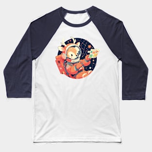 deer astronaut cartoon style Baseball T-Shirt